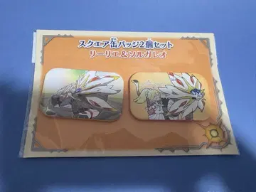 포켓몬 릴리에&솔가레오 스퀘어 캔뱃지 세트