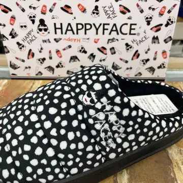HAPPY FACE 도트 무늬 슬립온