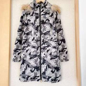 캘러웨이 카모플라주 2way 코트 원피스 골프 M 방한 경량