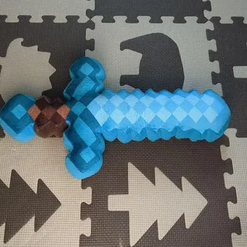 마인크래프트 마이카 다이아몬드 검 봉제 인형 쿠션