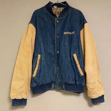 Turning Point 데님 아우터 바시티 자켓