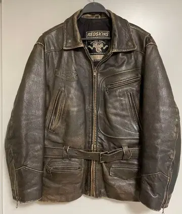 REDSKINS 라이더 퍼펙트 가죽 자켓 브라운 M 사이즈
