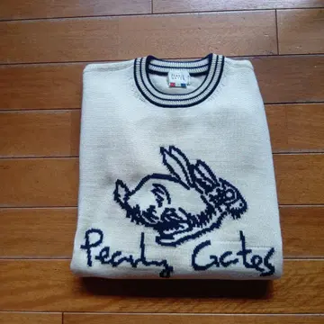 Peachy Cactus 토끼 자수 니트 스웨터