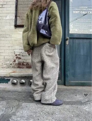 ENZOBLUES Dotty Boucle 조거 팬츠