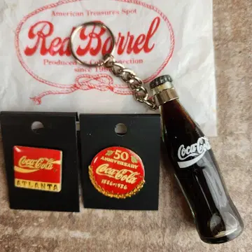 코카 콜라 핀 배지 x 2개 키링 1개 애틀랜타 레트로
