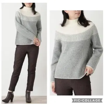 레리안 택 포함 미사용 화이트 라벨 니트 라이트 그레이 계열