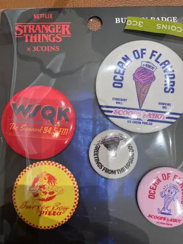 Stranger Things 배지 세트 5개