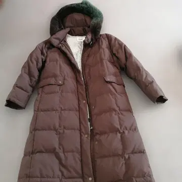 GRADE 후드 부착 브라운 롱 코트