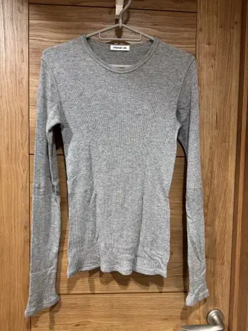 두지엠 클라세 골지 롱 슬리브 풀오버 그레이