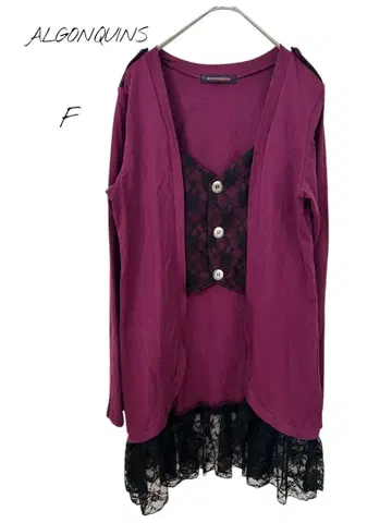 ALGONQUINS 긴팔 가디건 상의 겉옷 퍼플 F