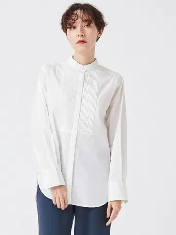 [택 포함 새상품] la.f - 라에프 핀턱 블라우스