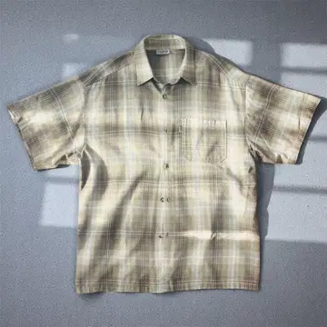 CalTop [반팔] 체크 셔츠 XL