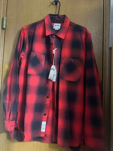 HOUSTON 휴스턴 옴브레 체크 비에라 플란넬 셔츠 XL 사이즈