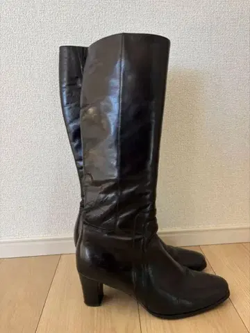 소가죽 롱 부츠