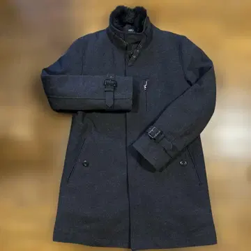 COMME CA ISM 다크 그레이 스텐카라 코트 L 사이즈