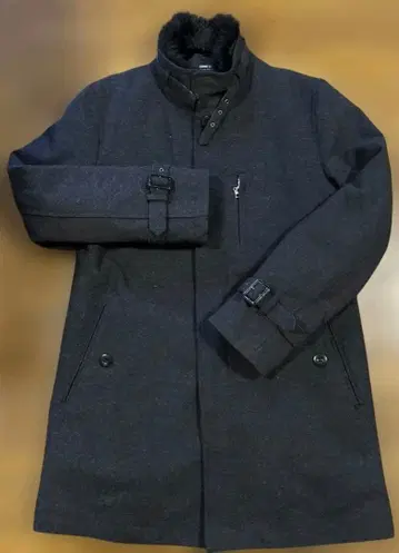 COMME CA ISM 다크 그레이 스텐카라 코트 L 사이즈