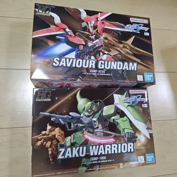 HG 건담 프라모델 세이버 건담 & 자쿠 워리어