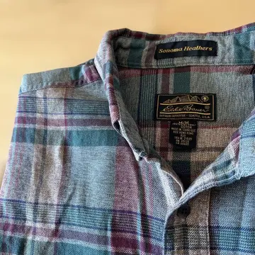 에디 바우어 80's 블랙 택 체크 셔츠