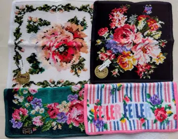 미사용 새상품 페이러 타월 손수건 FEILER 장미 꽃