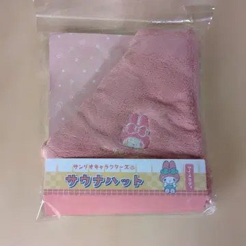 마이멜로디 핑크 사우나 햇 캐릭터 자수 포함