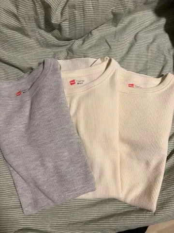 Hanes 써멀 화이트 그레이 세트