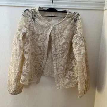 Plech 아이보리 레이스 가디건