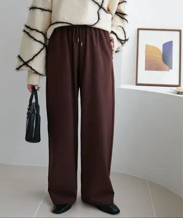 Discoat 드레이프감 이지 팬츠 브라운 M