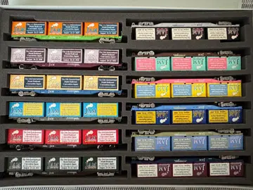 JAM 국제 철도 모형 컨벤션 컨테이너 화차 12량 세트