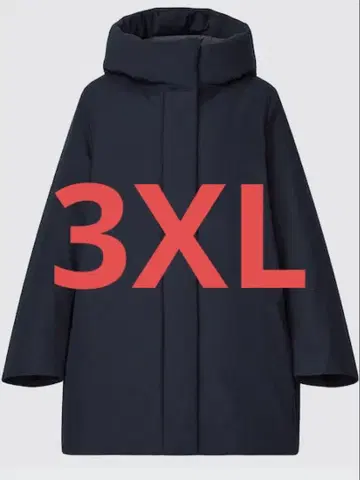 유니클로 [ 3XL ] 하이브리드 다운 코트 네이비