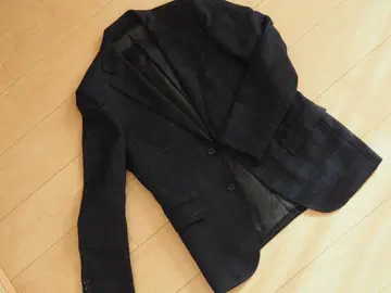 ONLY 온리 네이비 체크 자켓 A체 170cm