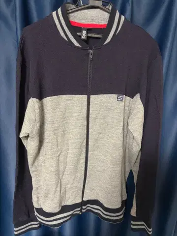SILAS 네이비 그레이 집업 니트 90s 사이즈 M