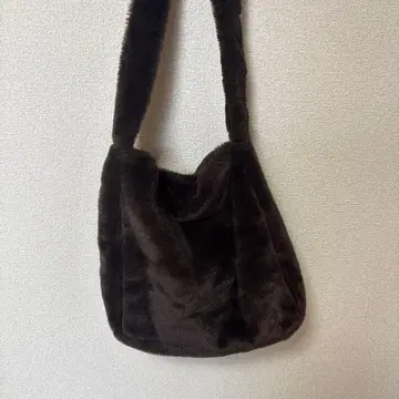 H&M 브라운 퍼 숄더백