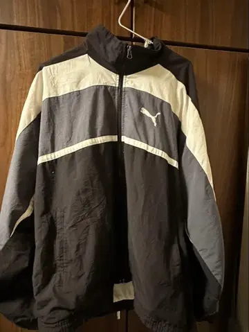 PUMA 나일론 자켓 블랙/그레이