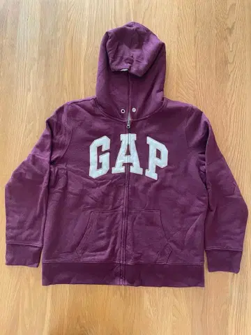 GAP 보아 안감 풀 집업 후드티 여성용 XL 퍼플