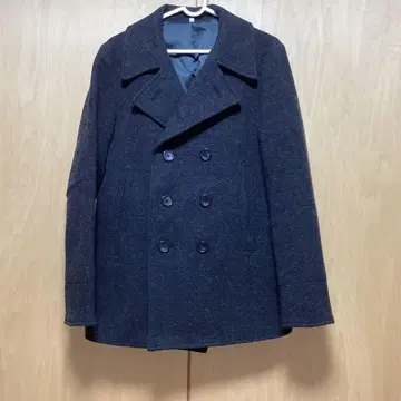 무인양품 피 코트 더블 버튼 다크 그레이 L