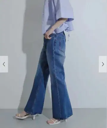 센터 프레스 플레어 데님