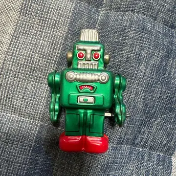 태엽 양철 복각판 스모킹 로봇 그린 80mm 일본제