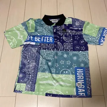 HORN GARMENT 반다나 패턴 피케 셔츠