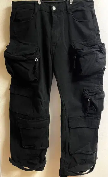 Zara 블랙 카고 팬츠 XL