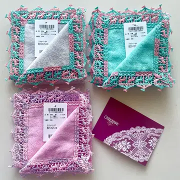 새상품 즉시 완판! 긴자와 레이스 손수건 회전목마 3장 세트