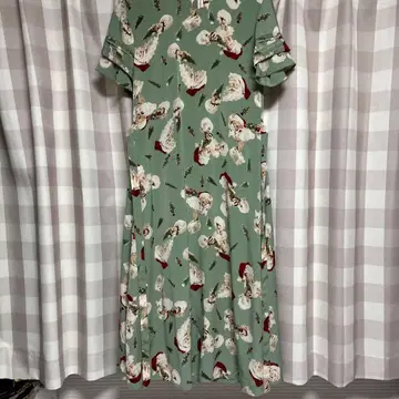 WONDERFUL WORLD 산타 패턴 반팔 원피스