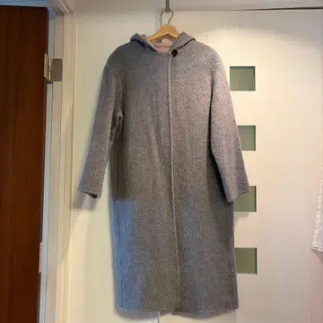 Theory 후드 부착 롱 코트 S 그레이