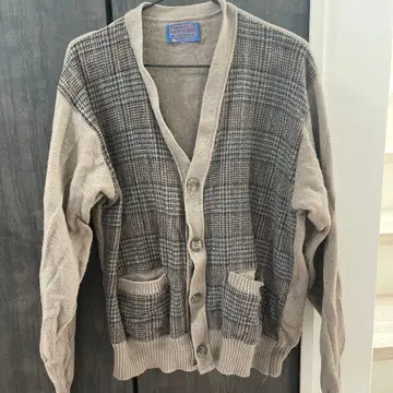 Pendleton 울 체크 가디건