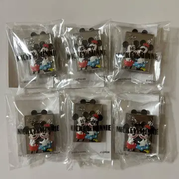 미키 미니 핀 배지 6개 세트