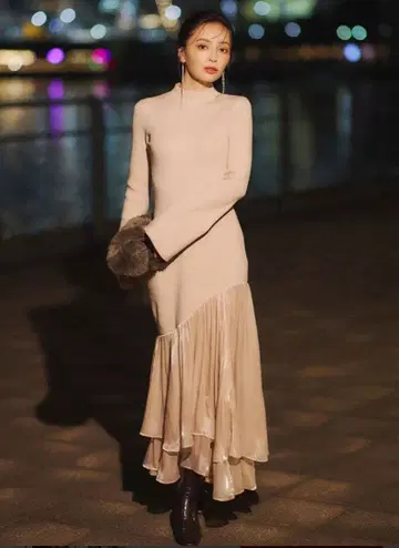 anuans 도킹 니트 원피스 S