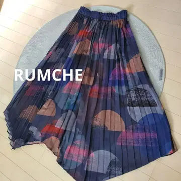 새상품급 RUMCHE 라무셰 플리츠 랩 롱 스커트 프리 사이즈