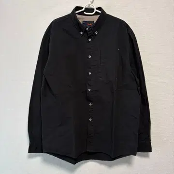 트리플 파이브 서울 코튼 립스탑 긴팔 셔츠 블랙