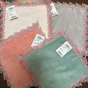 [ 새상품 ] 긴자와 레이스 타월 손수건 로즈힙 4색 세트