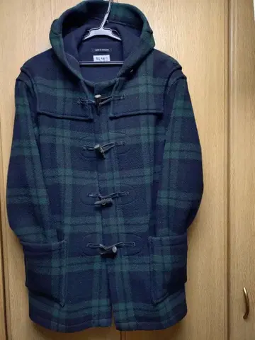 BEAMS 체크 무늬 더플 코트 M 사이즈