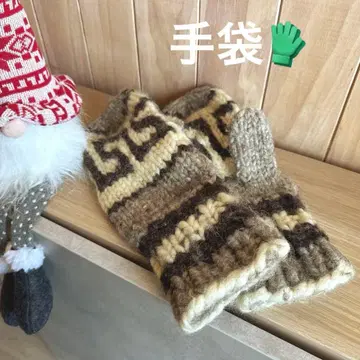 레어 캐나다제 빈티지 핸드메이드 카우친 장갑 두툼함